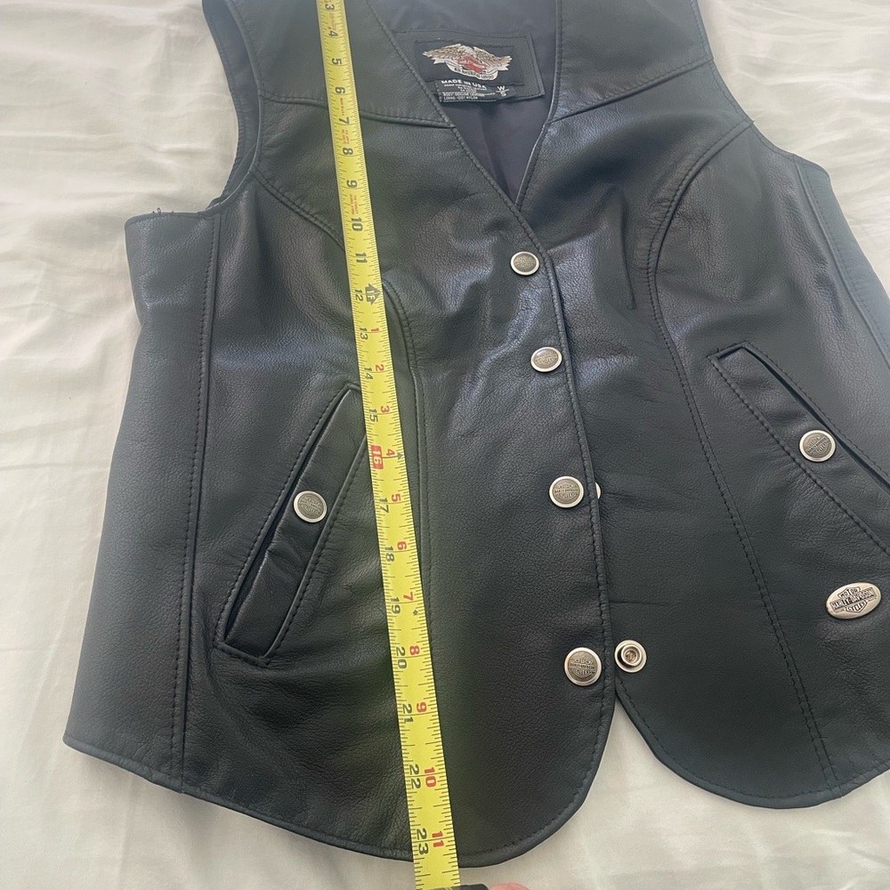 Harley-Davidson Black Leather Vest - Picture 5 of 5